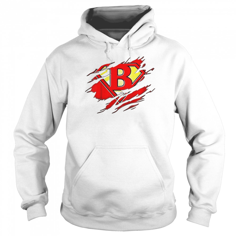 Letter B Name Super Hero Accessories  Unisex Hoodie