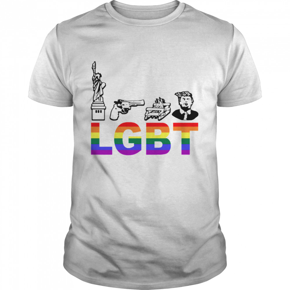 Liberty Guns Trump Lgbt Parody tshirt