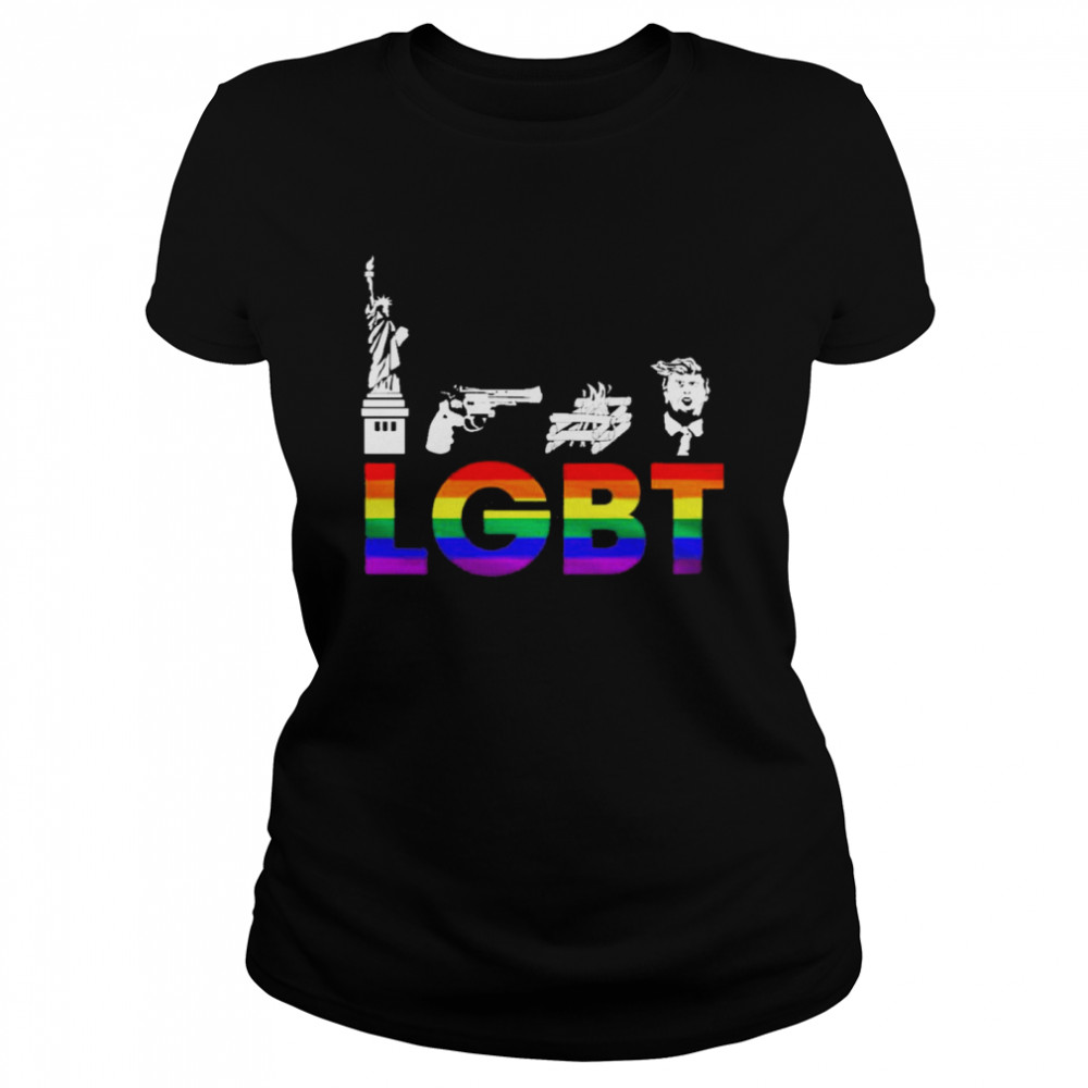 Liberty guns trump lgbt parody  Classic Women's T-shirt