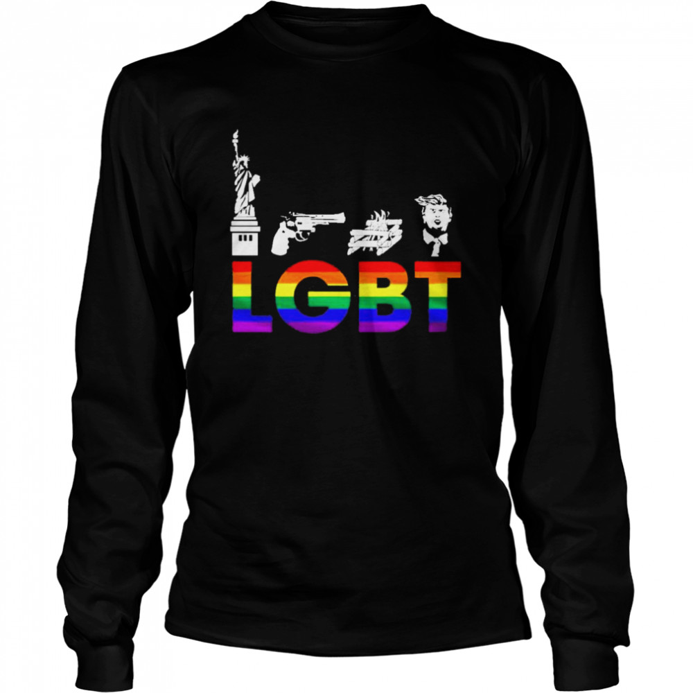 Liberty guns trump lgbt parody  Long Sleeved T-shirt