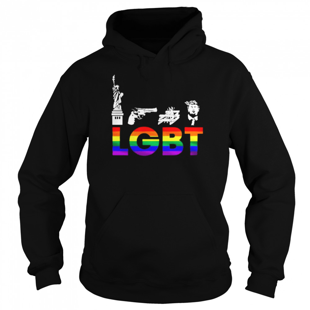 Liberty guns trump lgbt parody  Unisex Hoodie