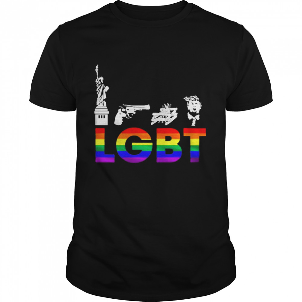 Liberty guns trump lgbt parody  Classic Men's T-shirt