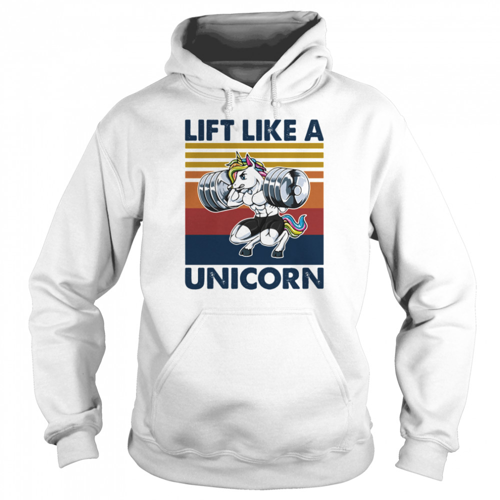 Lift Like A Unicorn Weightlifting Vintage  Unisex Hoodie