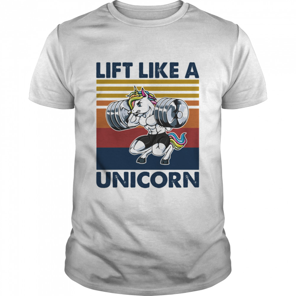 Lift Like A Unicorn Weightlifting Vintage  Classic Men's T-shirt