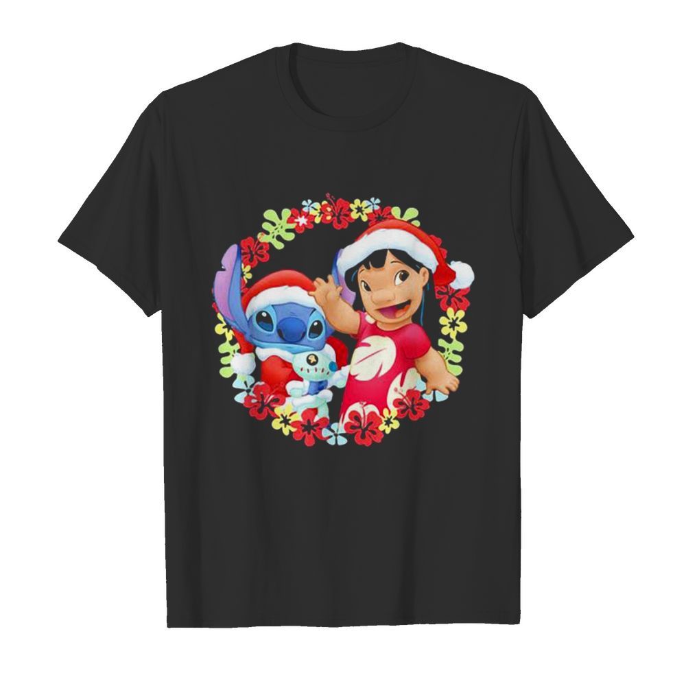 Lilo And Stitch Wear Pajama Santa Claus Merry Christmas  Classic Men's T-shirt