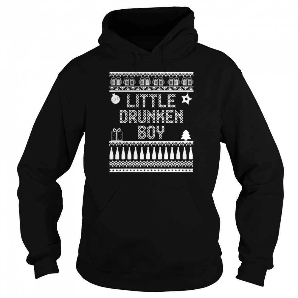 Little Drummer Christmas Parody Little Drunken Boy  Unisex Hoodie