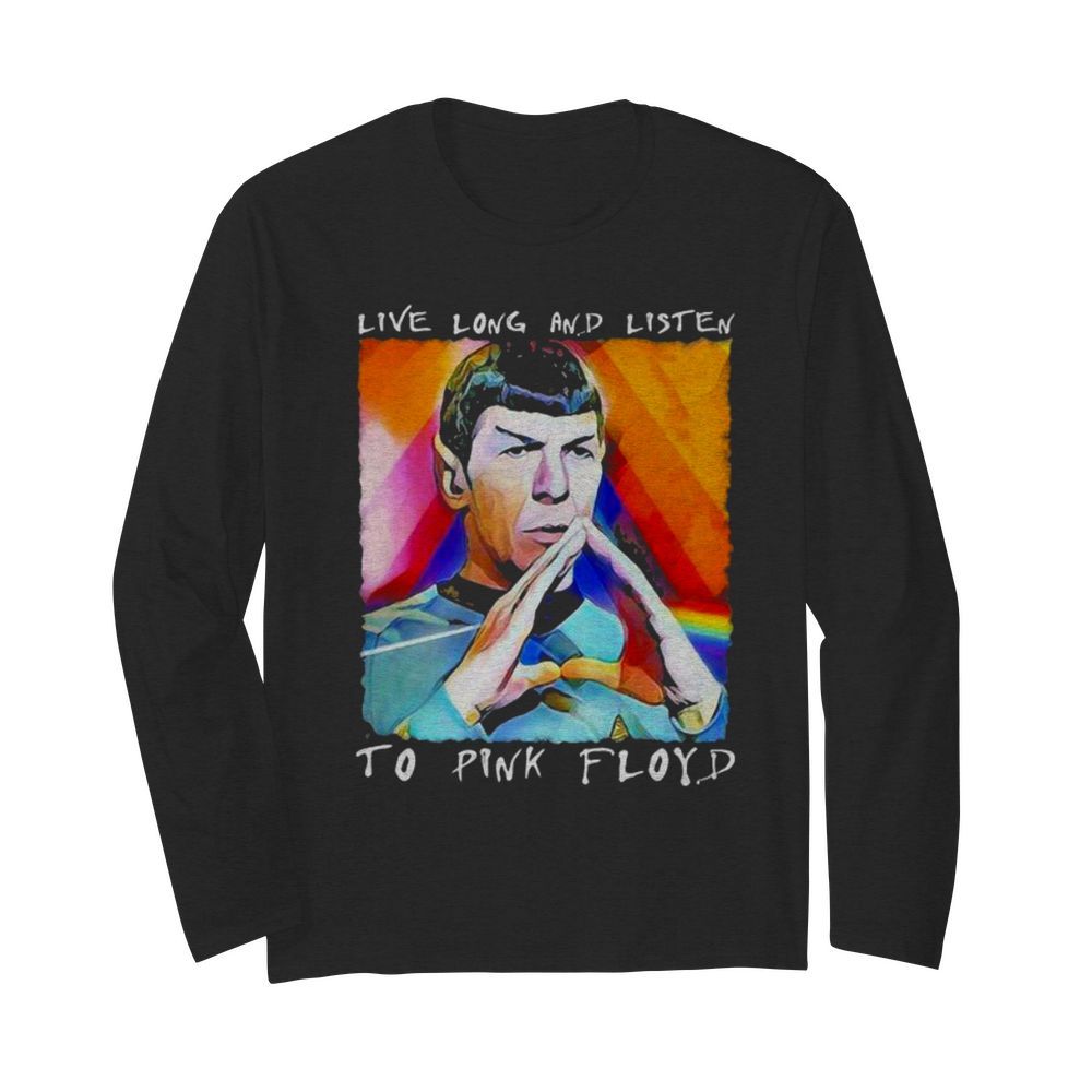 Live Long And Listen To Pink Floyd Lgbt Hand Cross  Long Sleeved T-shirt 