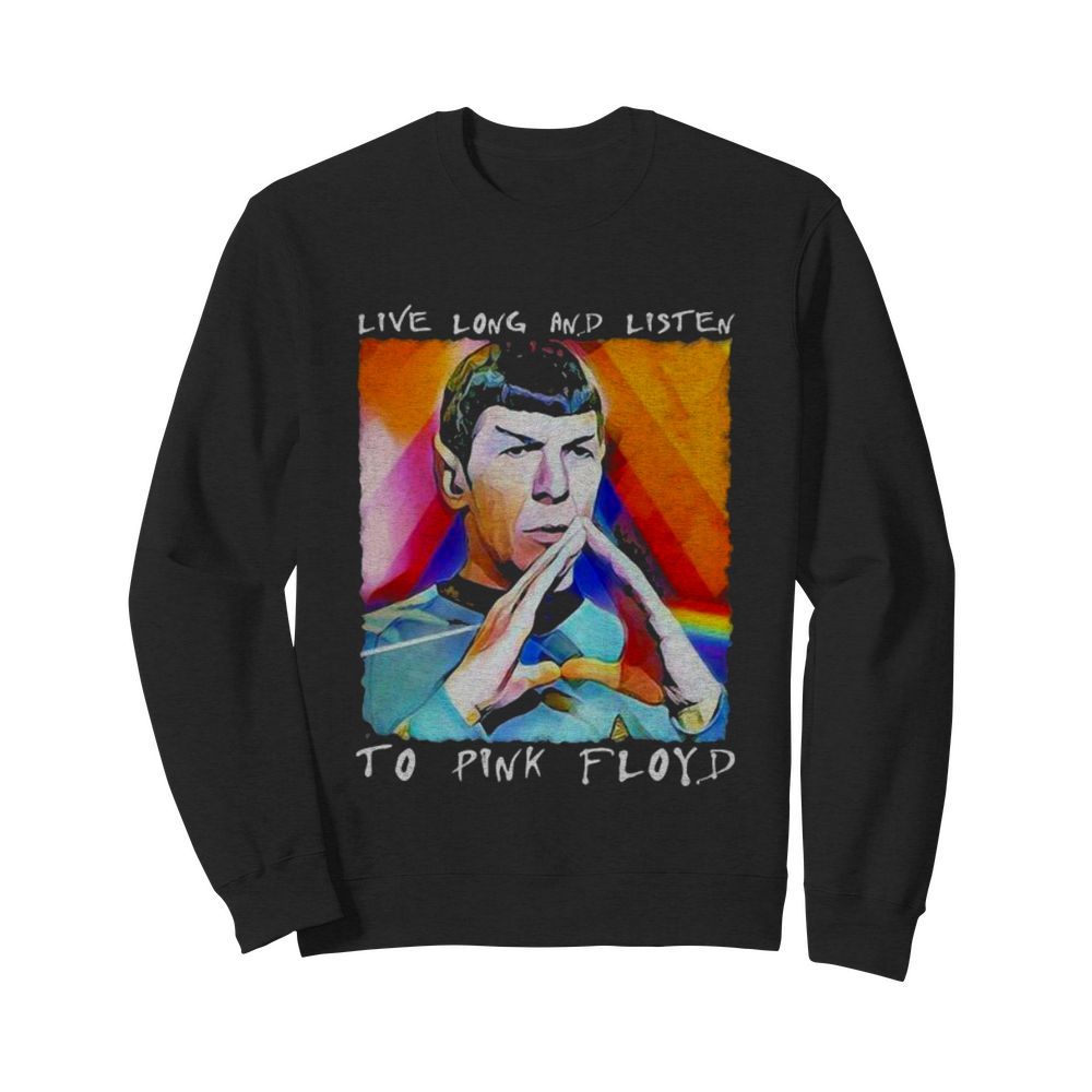 Live Long And Listen To Pink Floyd Lgbt Hand Cross  Unisex Sweatshirt