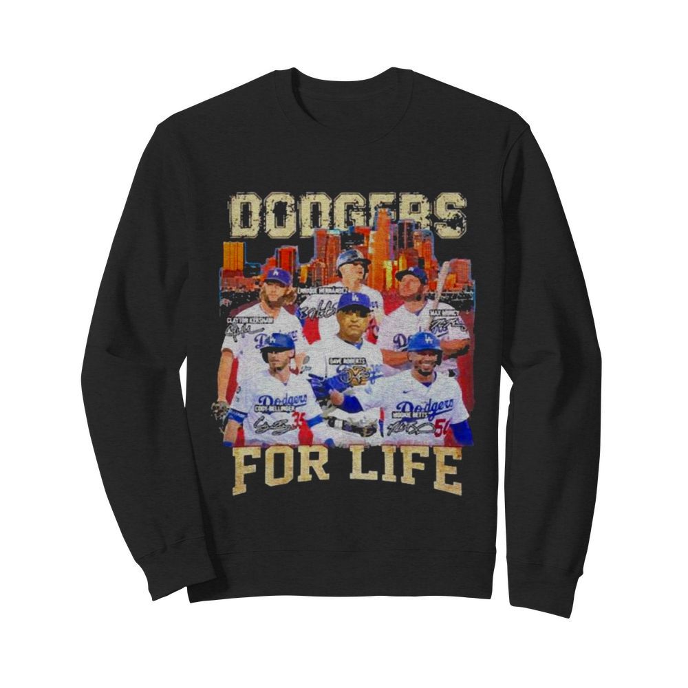 Los Angeles Dodgers Baseball for life signatures  Unisex Sweatshirt