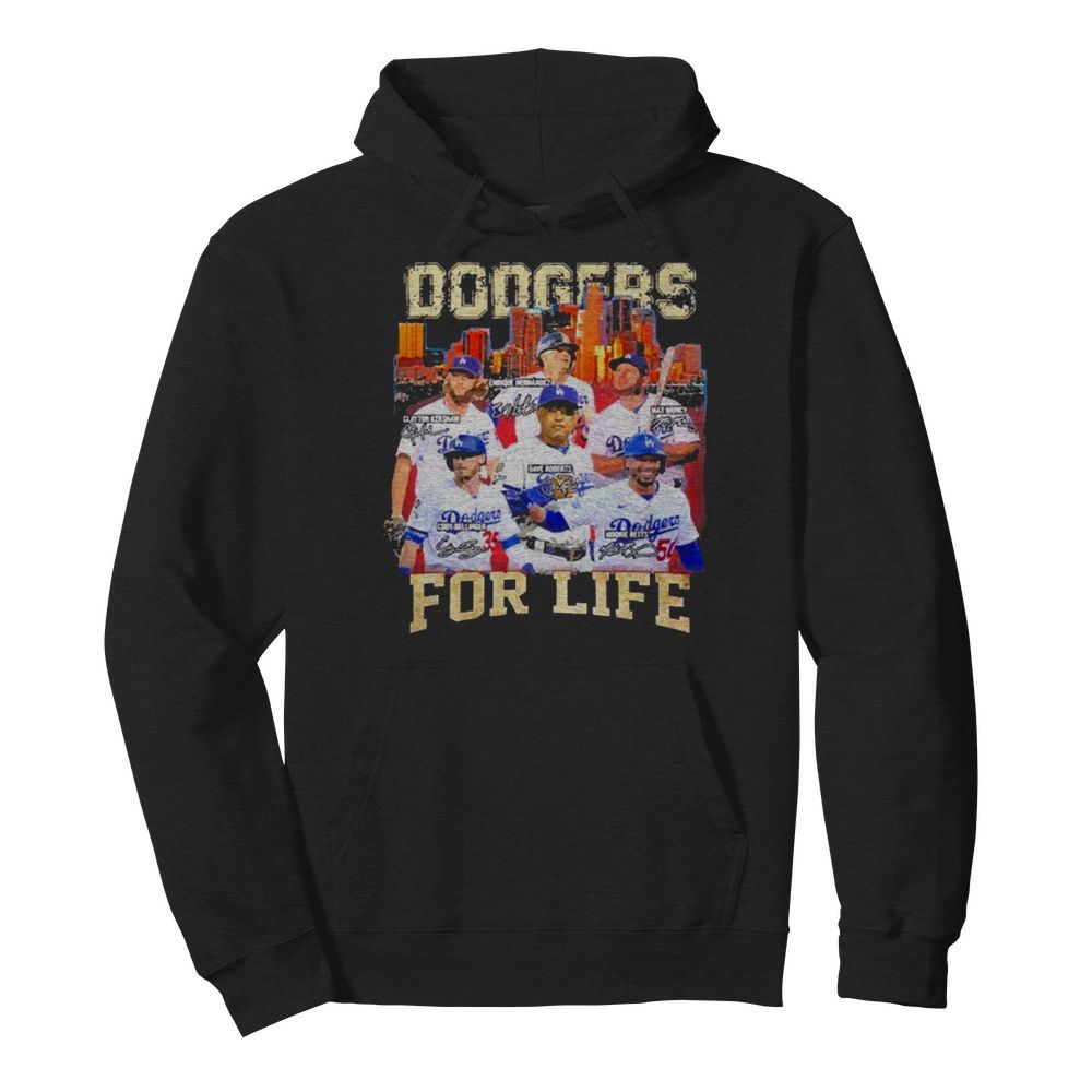 Los Angeles Dodgers Baseball for life signatures  Unisex Hoodie