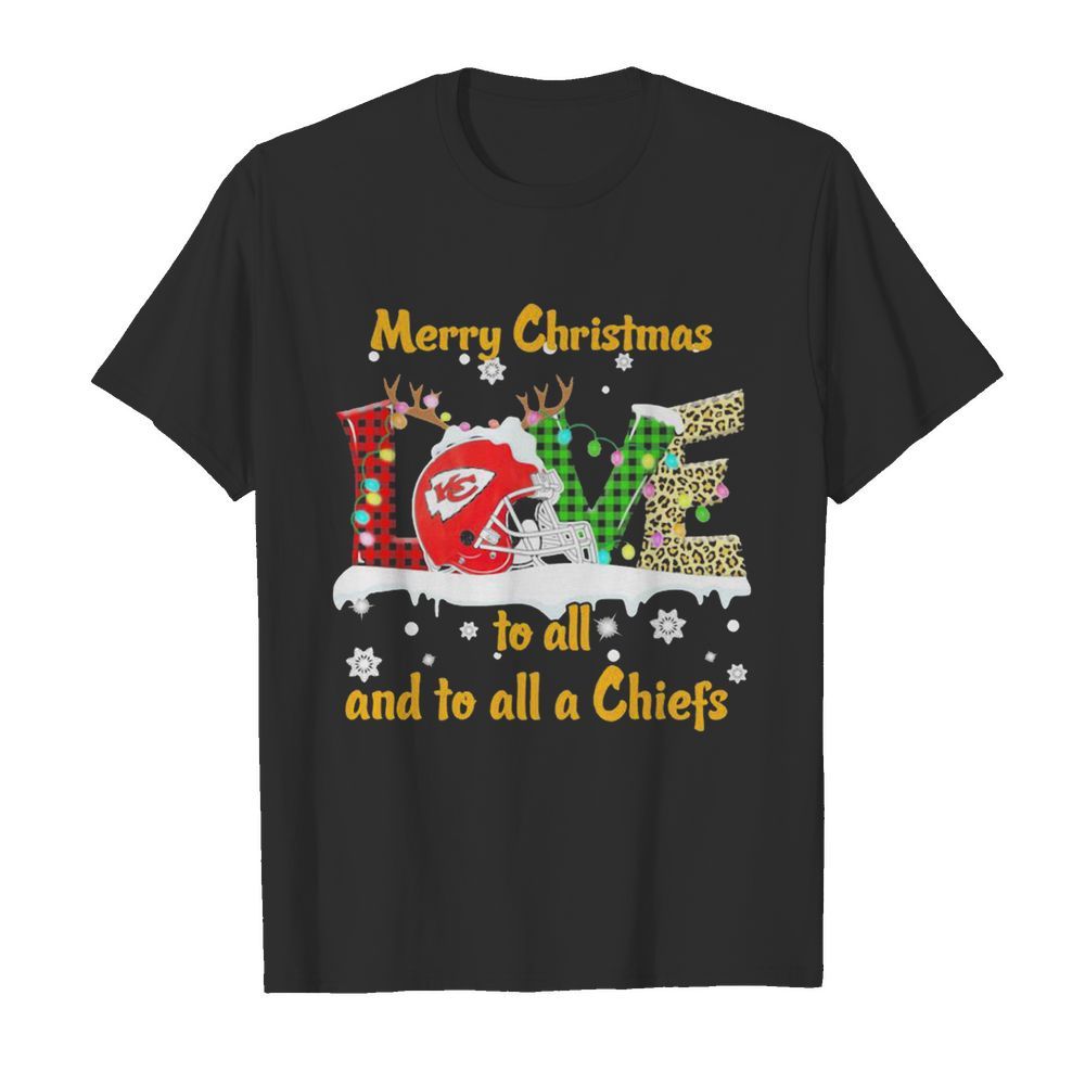 Love Merry Christmas To All And To All A Kansas City Chiefs  Classic Men's T-shirt