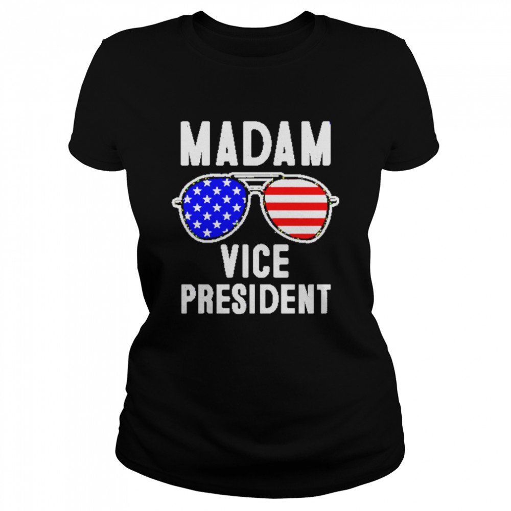 Madam Vice President Glasses American Flag  Classic Women's T-shirt