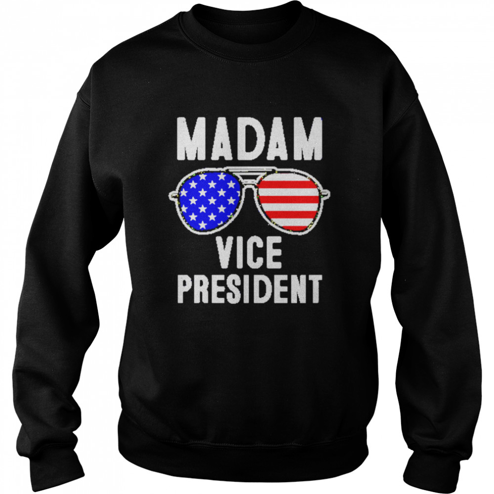 Madam Vice President Glasses American Flag  Unisex Sweatshirt