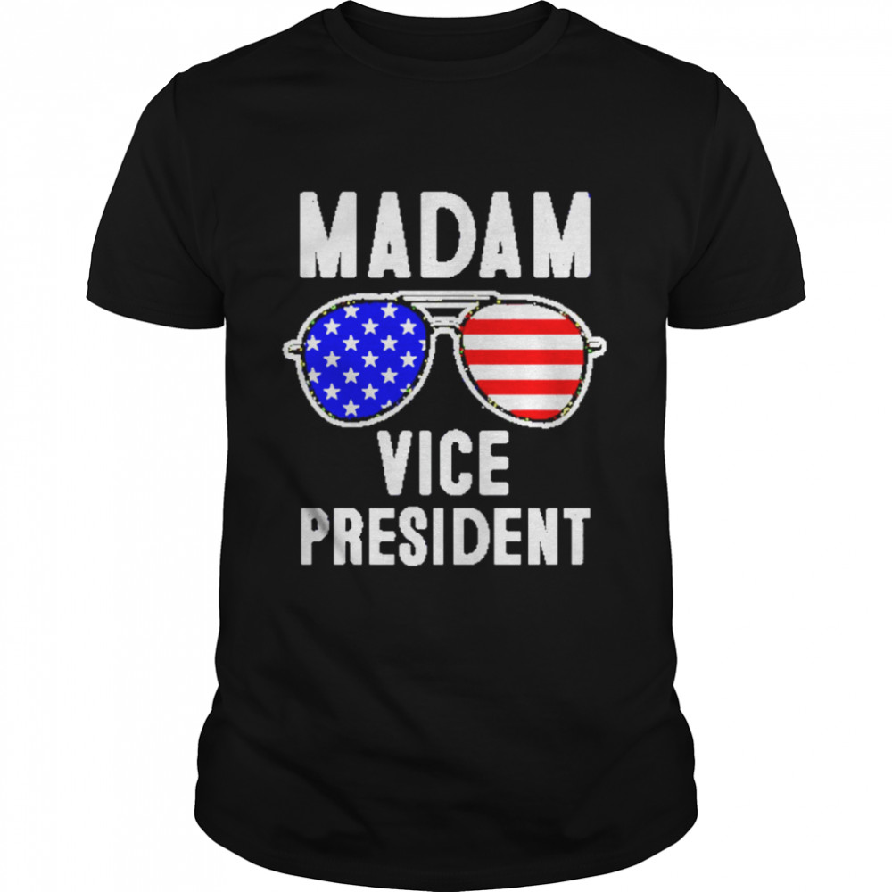 Madam Vice President Glasses American Flag  Classic Men's T-shirt