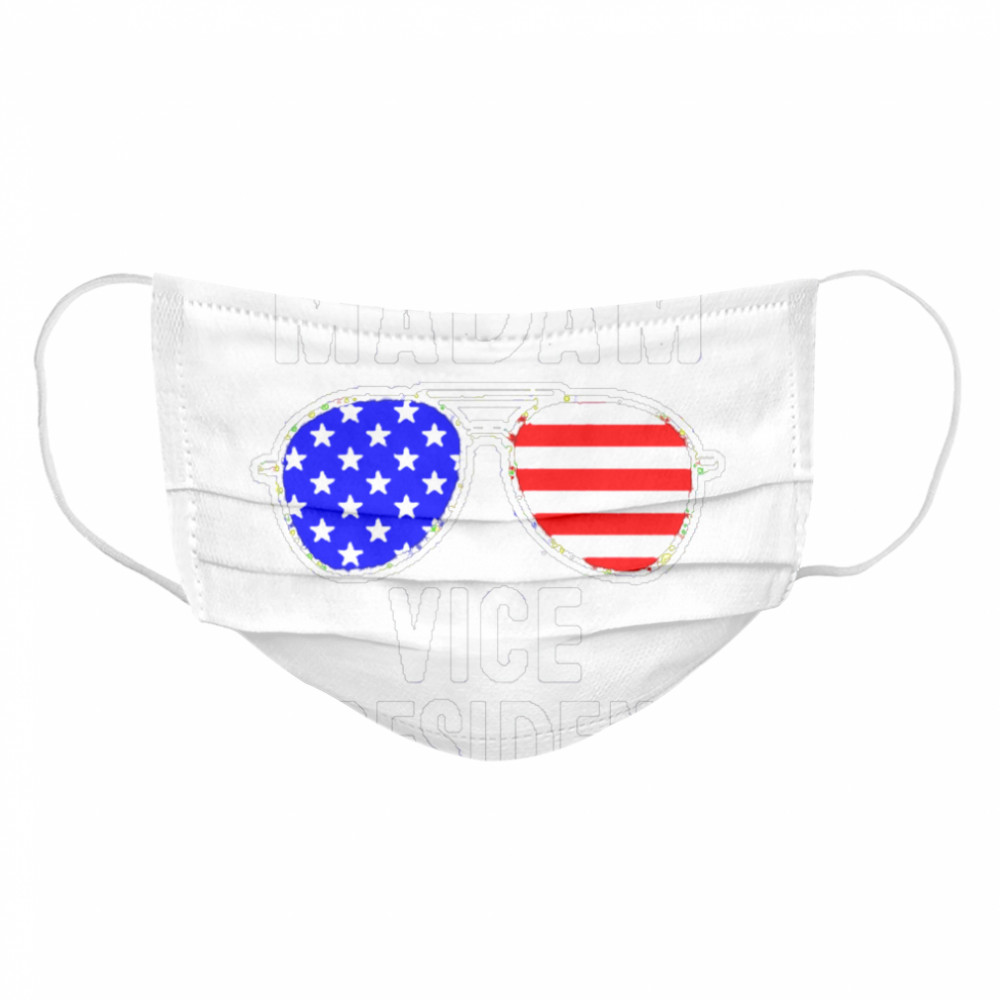 Madam Vice President Glasses American Flag  Cloth Face Mask