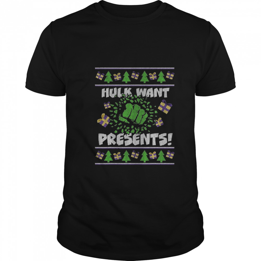 Marvel Hulk Smash Presents Holiday  Classic Men's T-shirt