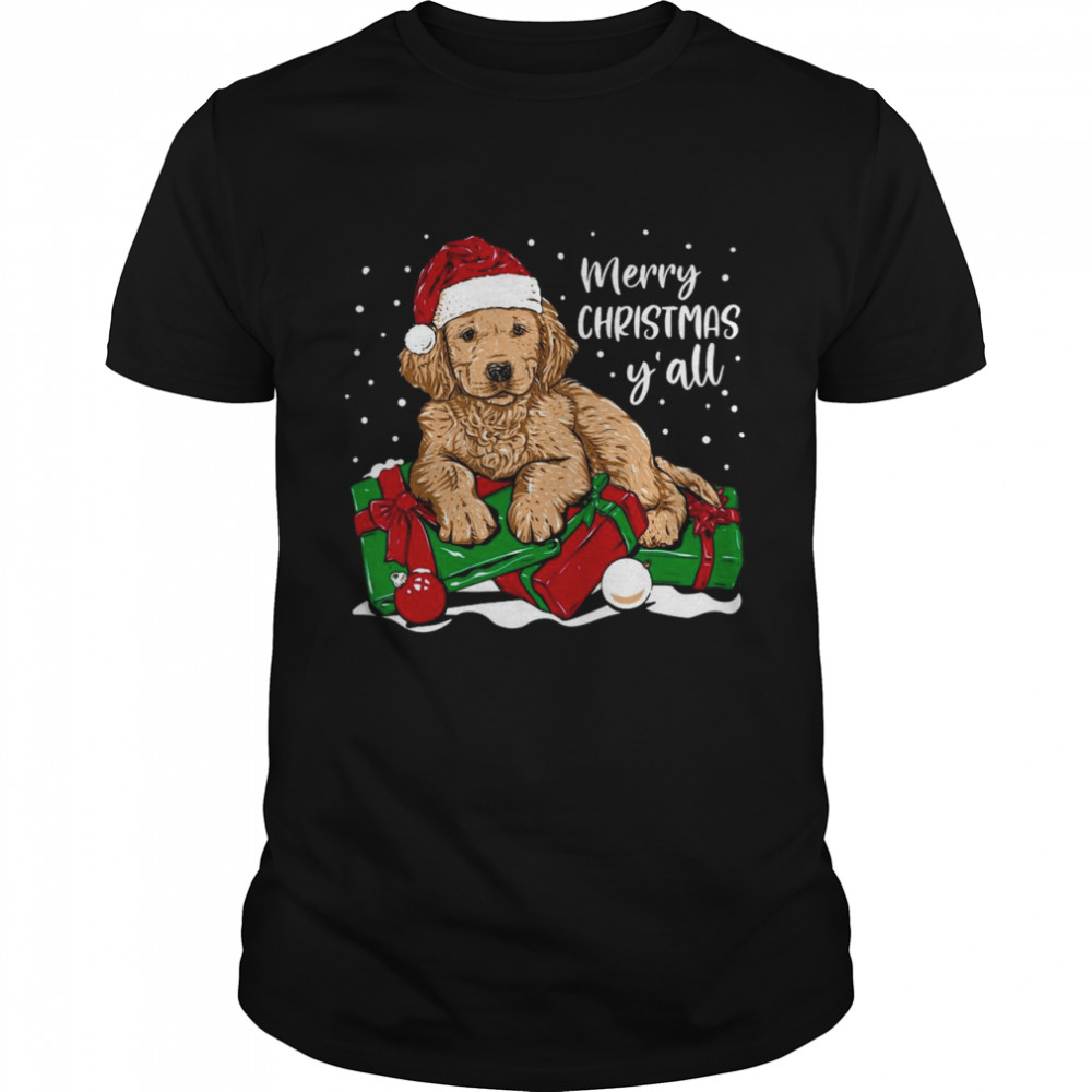 Merry Christmas Y’all Puppy Dog shirt