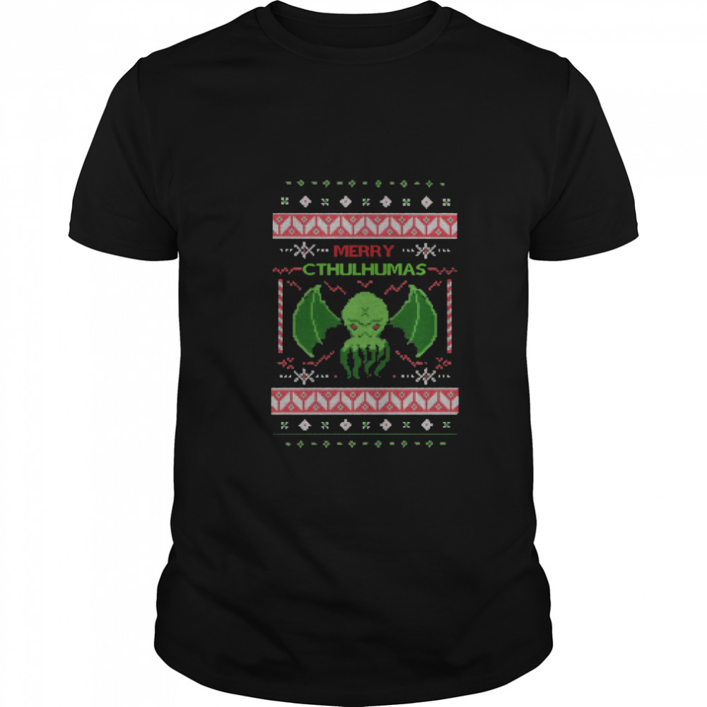 Merry Cthulhumas Ugly Christmas  Classic Men's T-shirt