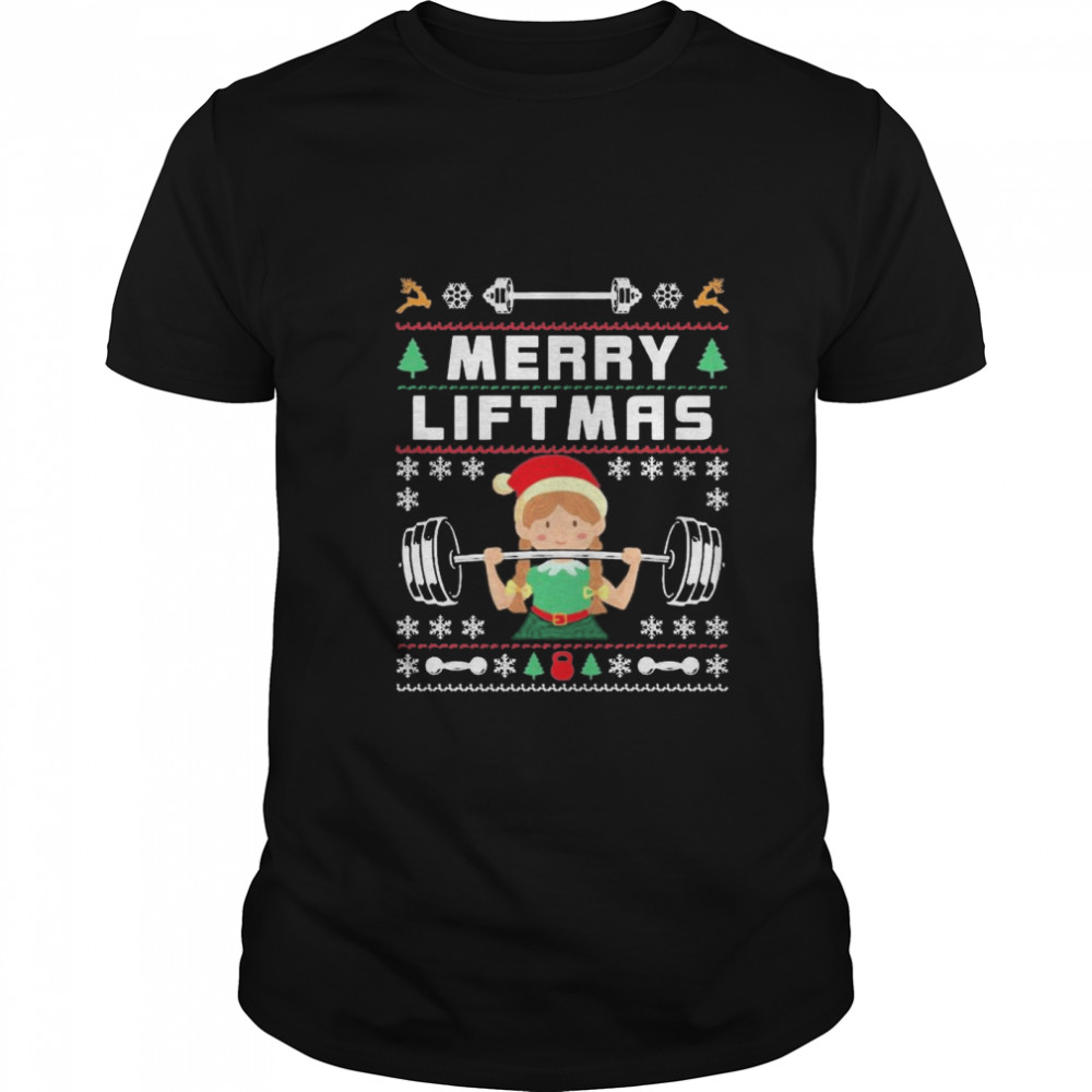 Merry Liftmas For Girls Women Christmas Gym Lover Girl shirt