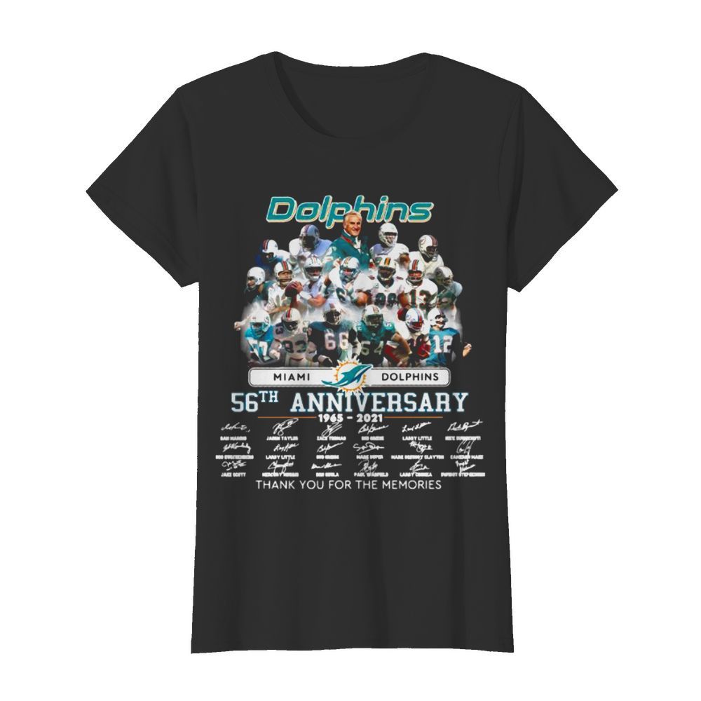 Miami Dolphins 56th anniversary thank you for the memories signatures  Classic Women's T-shirt