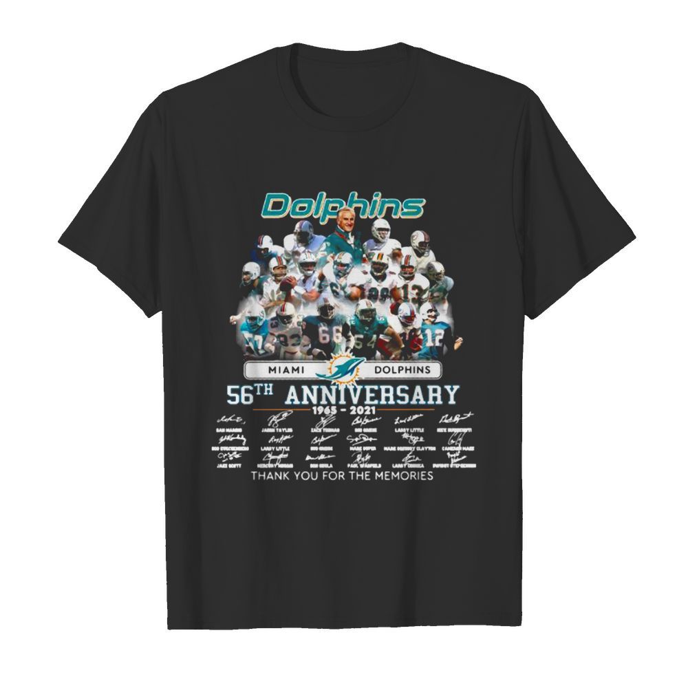 Miami Dolphins 56th anniversary thank you for the memories signatures  Classic Men's T-shirt