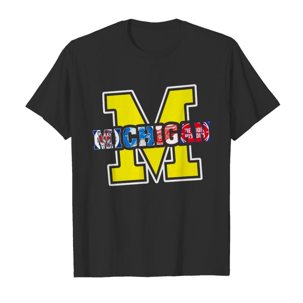 Michigan top sports teams shirt