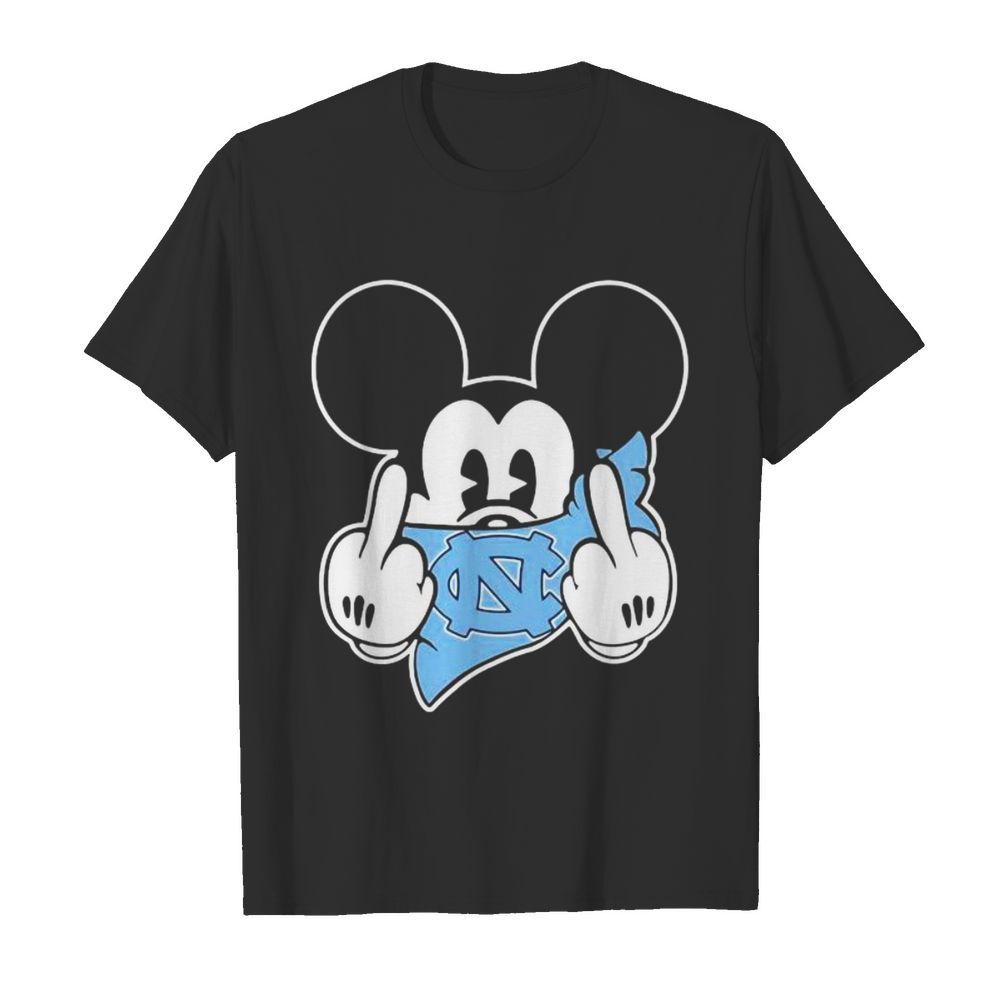 Mickey Middle Finger Mask North Carolina Tar Heels Football Disney shirt