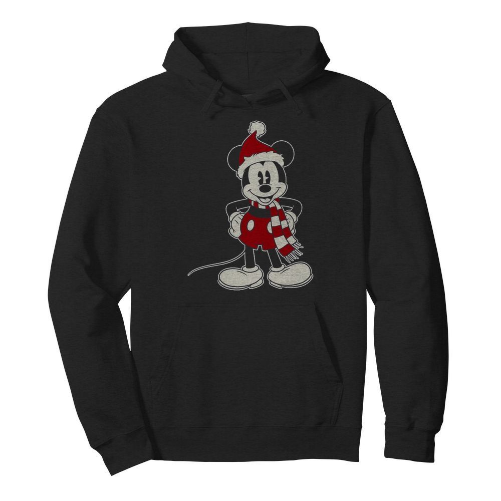 Mickey Mouse Santa Hat Merry Christmas  Unisex Hoodie