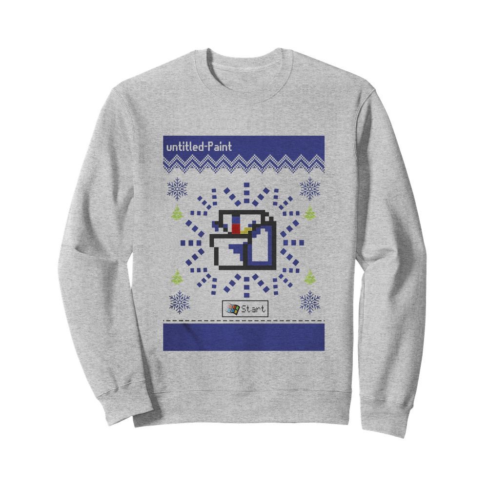 Microsoft Ms Paint Ugly Christmas  Unisex Sweatshirt