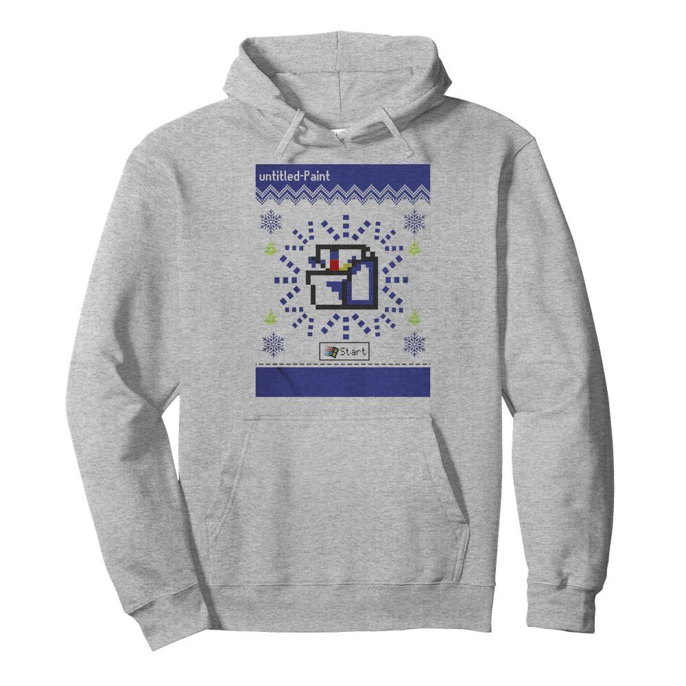 Microsoft Ms Paint Ugly Christmas  Unisex Hoodie