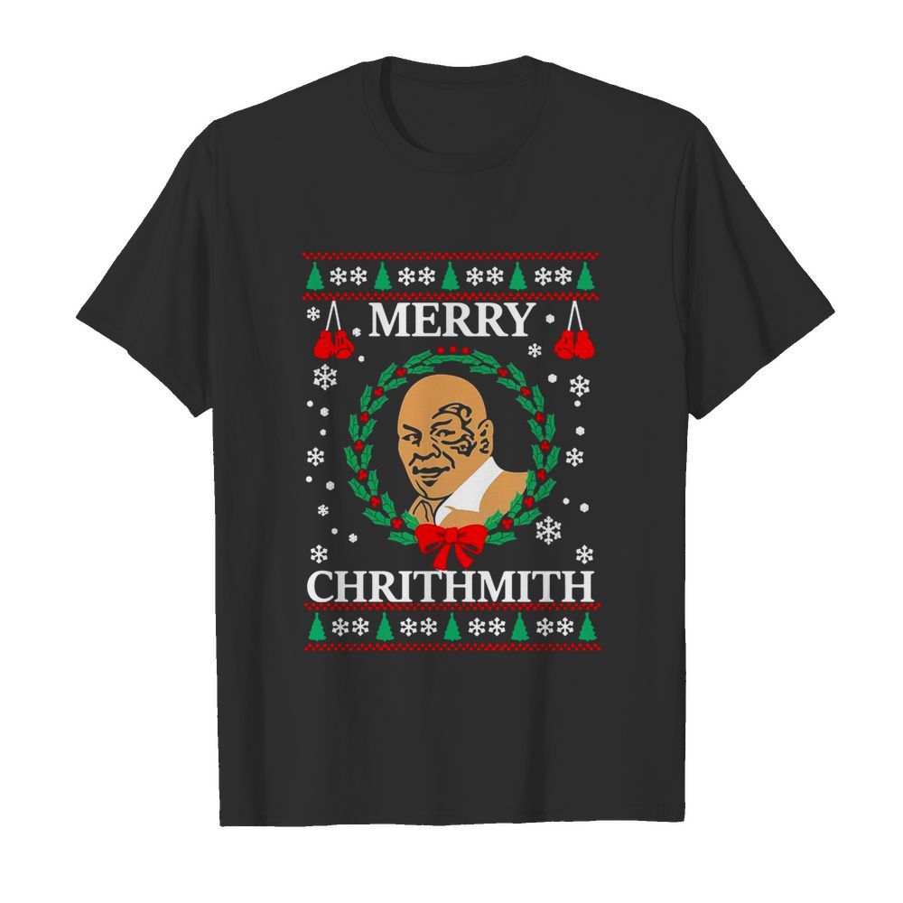 Mike Tyson Merry Chrithmith ugly Christmas shirt