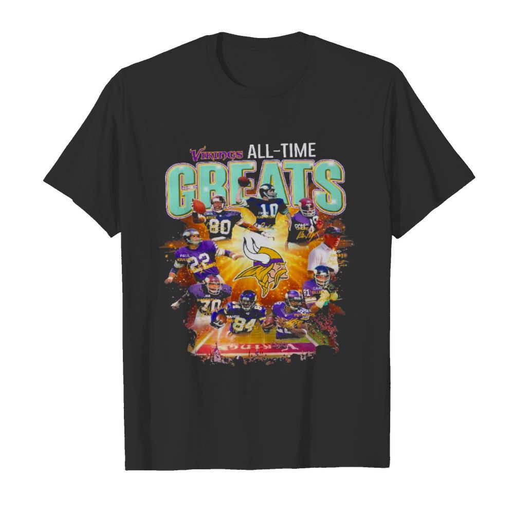 Minnesota vikings all-time greats signatures shirt