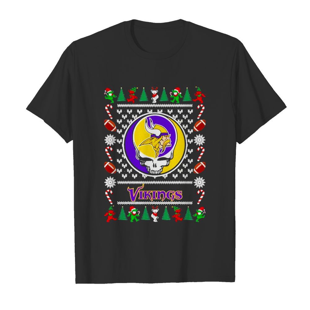 Minnesota vikings grateful dead ugly christmas shirt