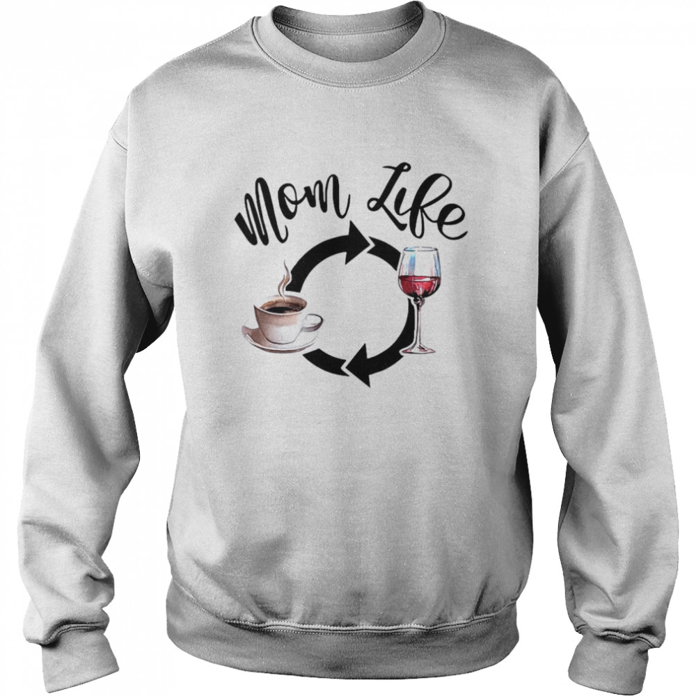 Mom Like Coffee And Wine  Unisex Sweatshirt