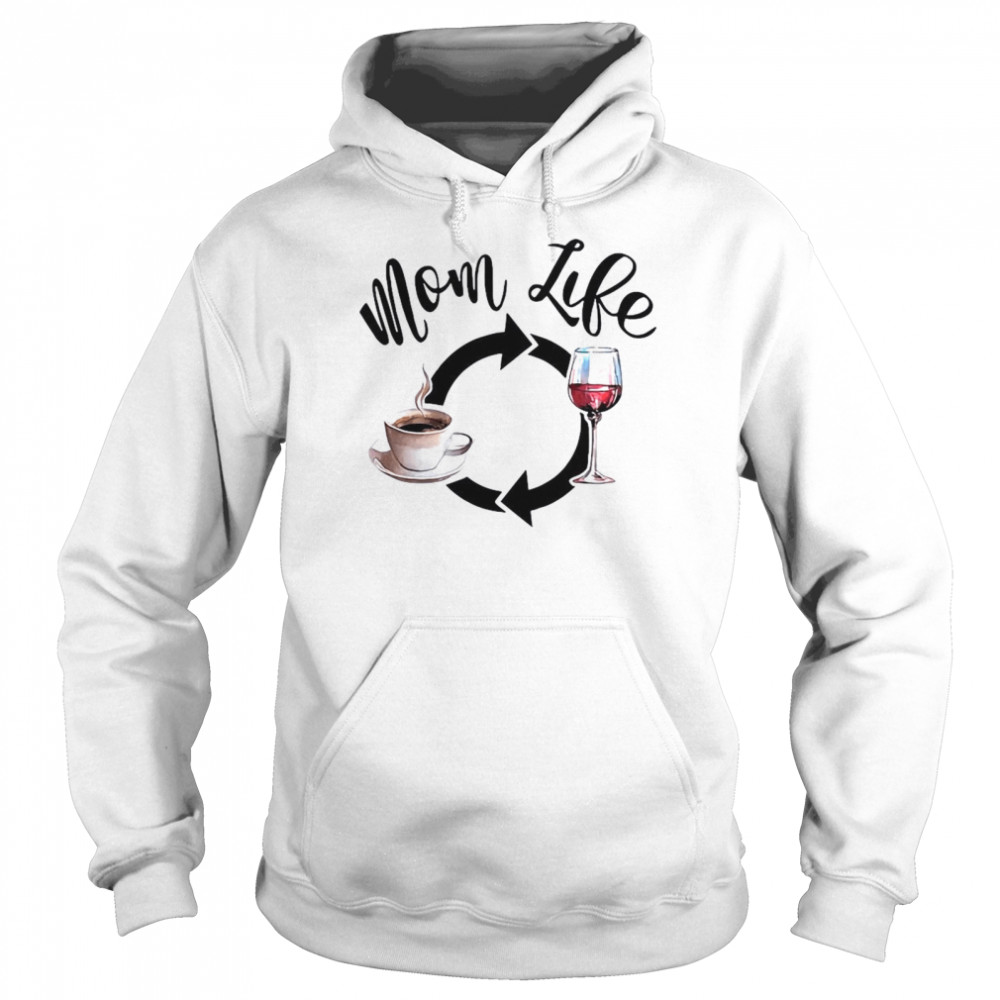 Mom Like Coffee And Wine  Unisex Hoodie