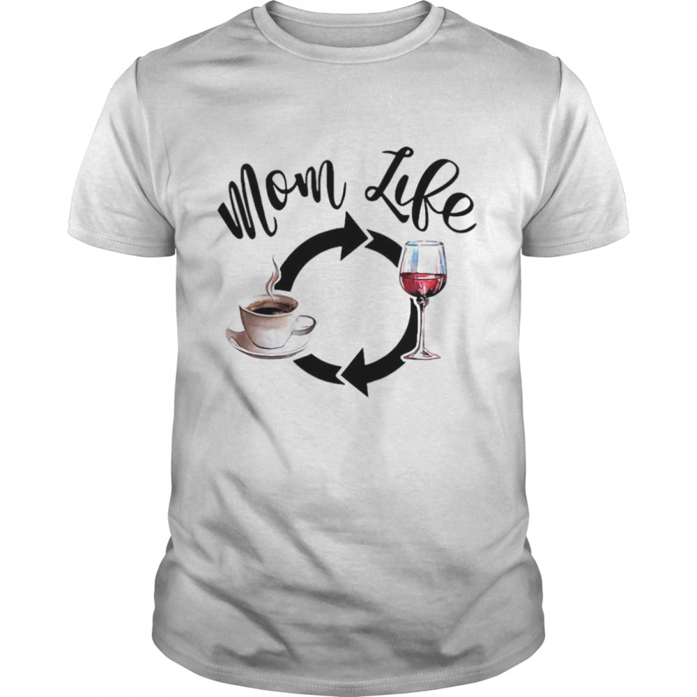 Mom Like Coffee And Wine  Classic Men's T-shirt