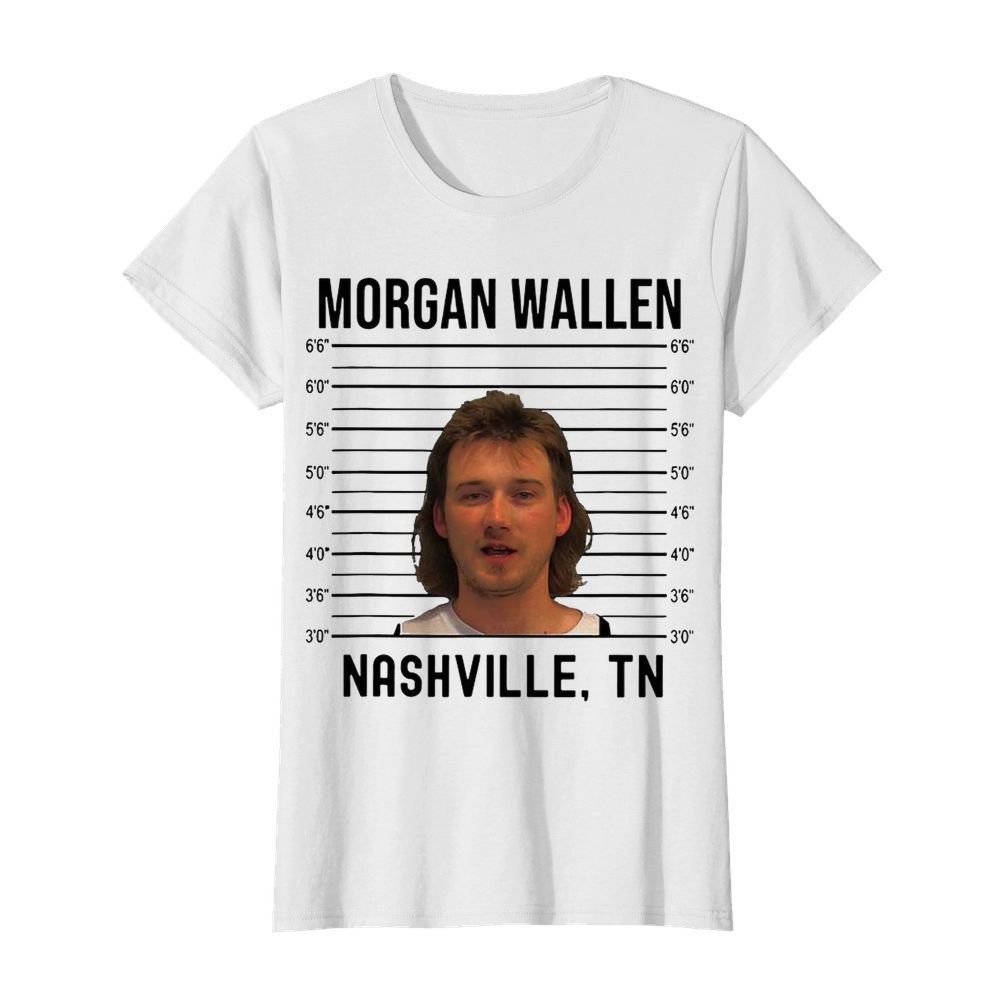 Morgan Wallen Mugshot Funny Country Music Combs Wallen 2020  Classic Women's T-shirt