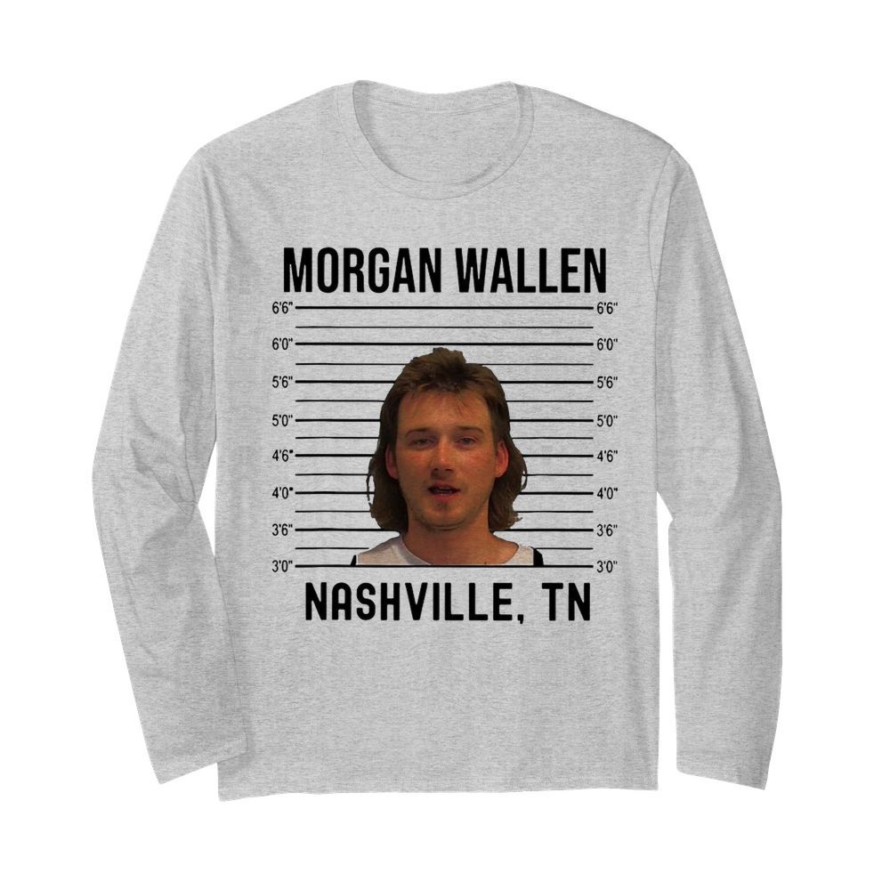 Morgan Wallen Mugshot Funny Country Music Combs Wallen 2020  Long Sleeved T-shirt 