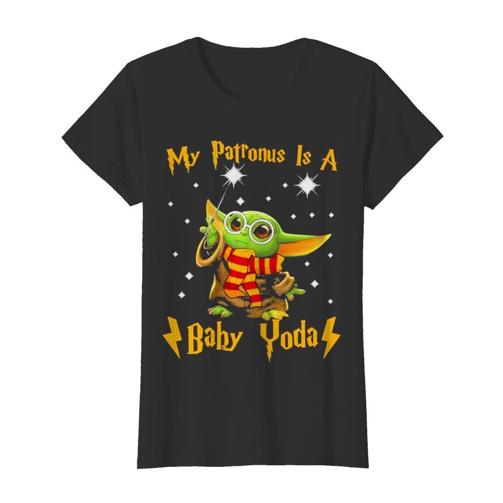 My Patronus Is A Baby Yoda merry christmas  Classic Women's T-shirt