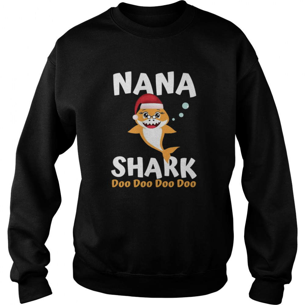 Nana Shark Christmas Mommy Shark Daddy Shark  Unisex Sweatshirt