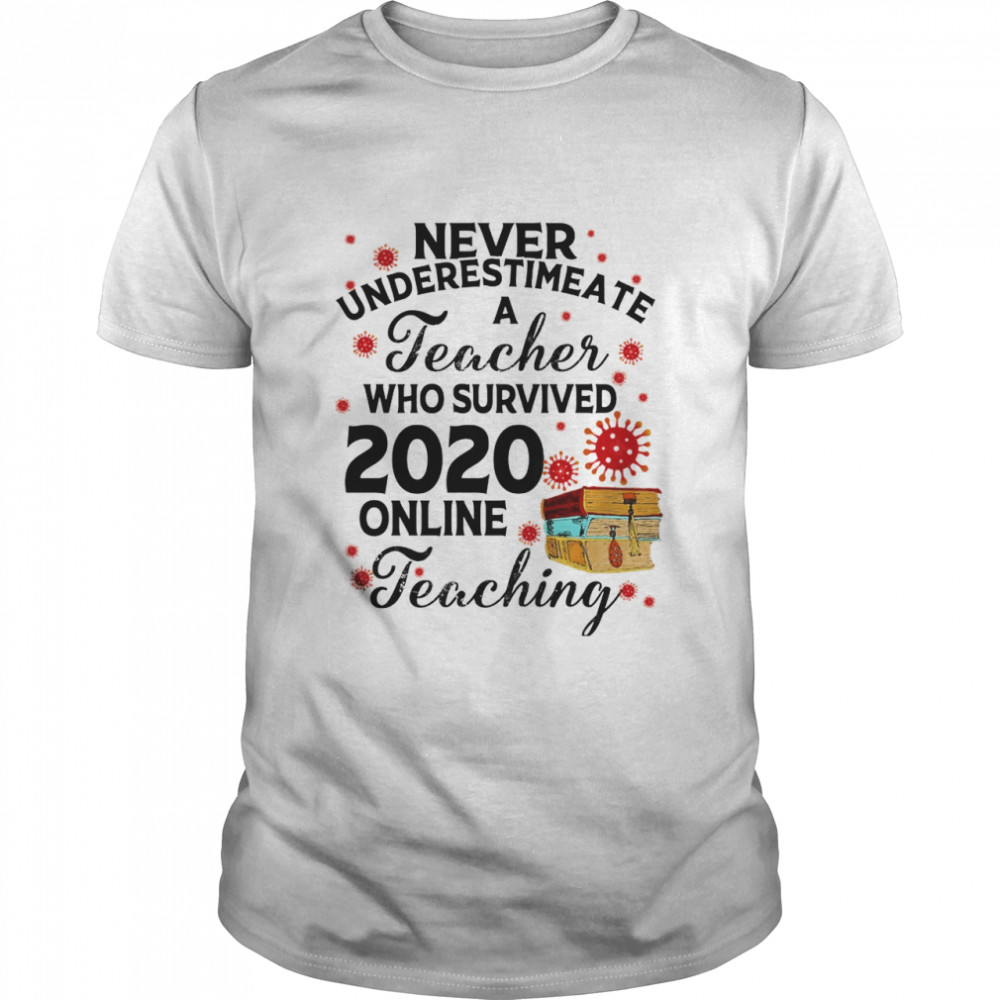 Never Underestimate A Teacher Who Survived 2020 Online Teaching shirt