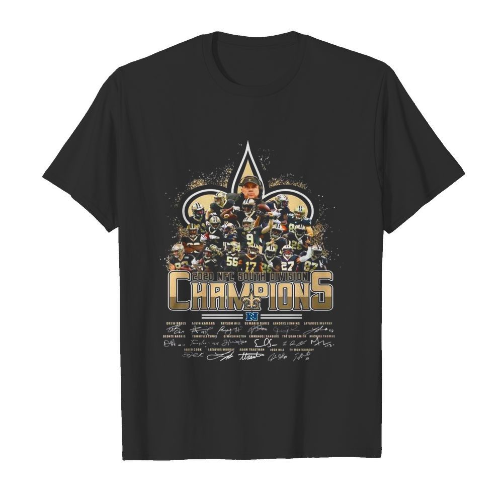 New Orleans Saints 2020 Nfc West Division Champions Signatures shirt