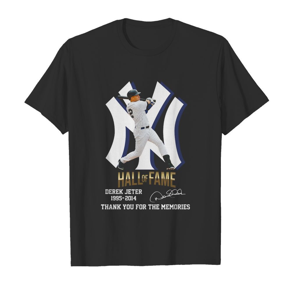 New York Yankees Derek Jeter hall of fame signature shirt