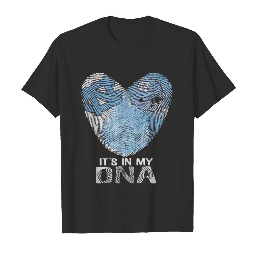 North Carolina Tar Heels Football It’s In My DNA Heart  Classic Men's T-shirt