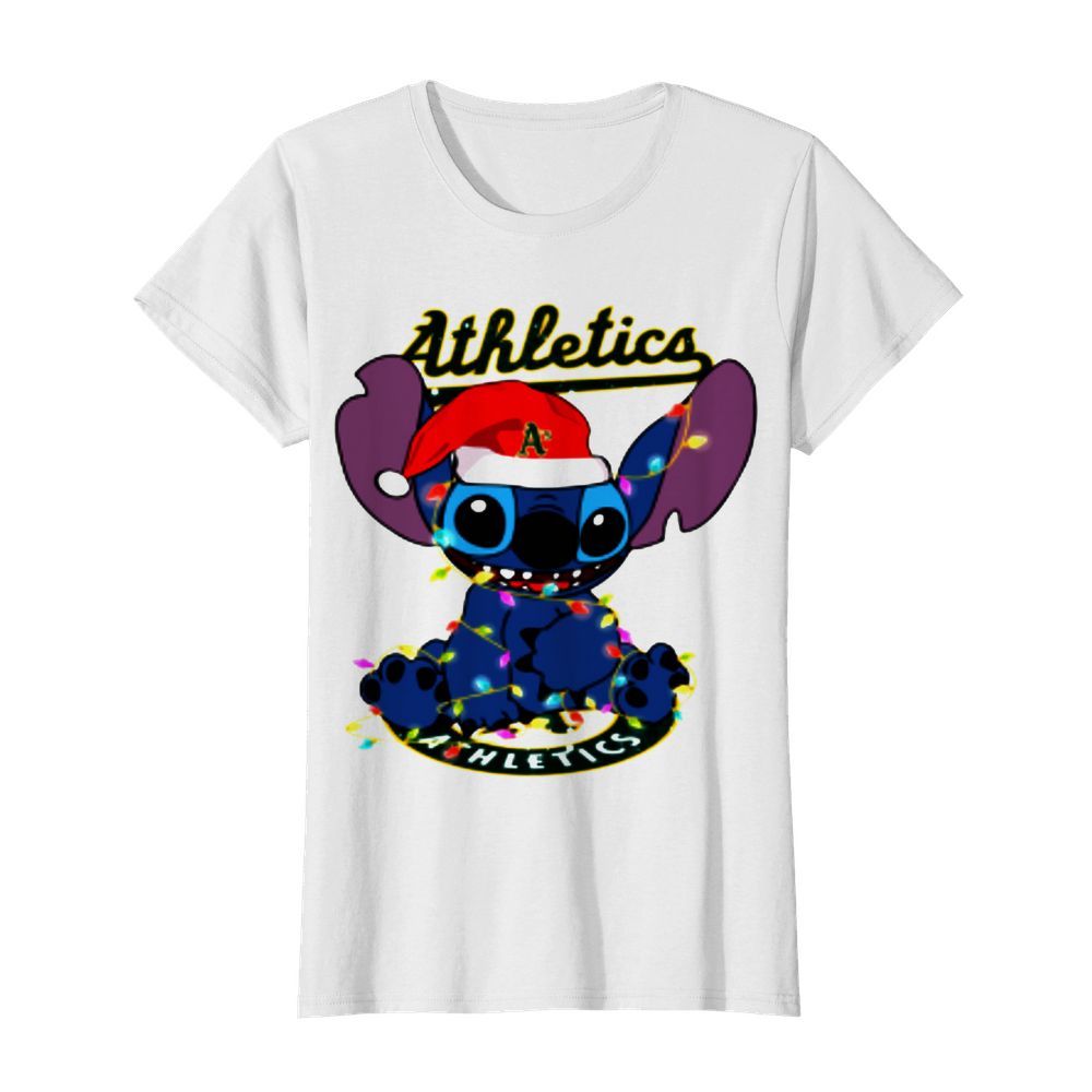 Oakland Athletics MLB noel stitch Baseball Christmas  Classic Women's T-shirt