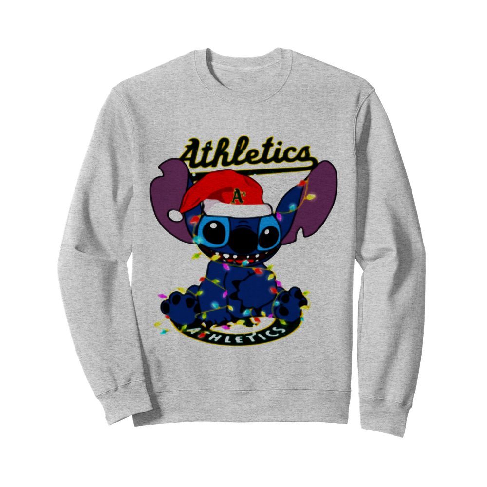 Oakland Athletics MLB noel stitch Baseball Christmas  Unisex Sweatshirt