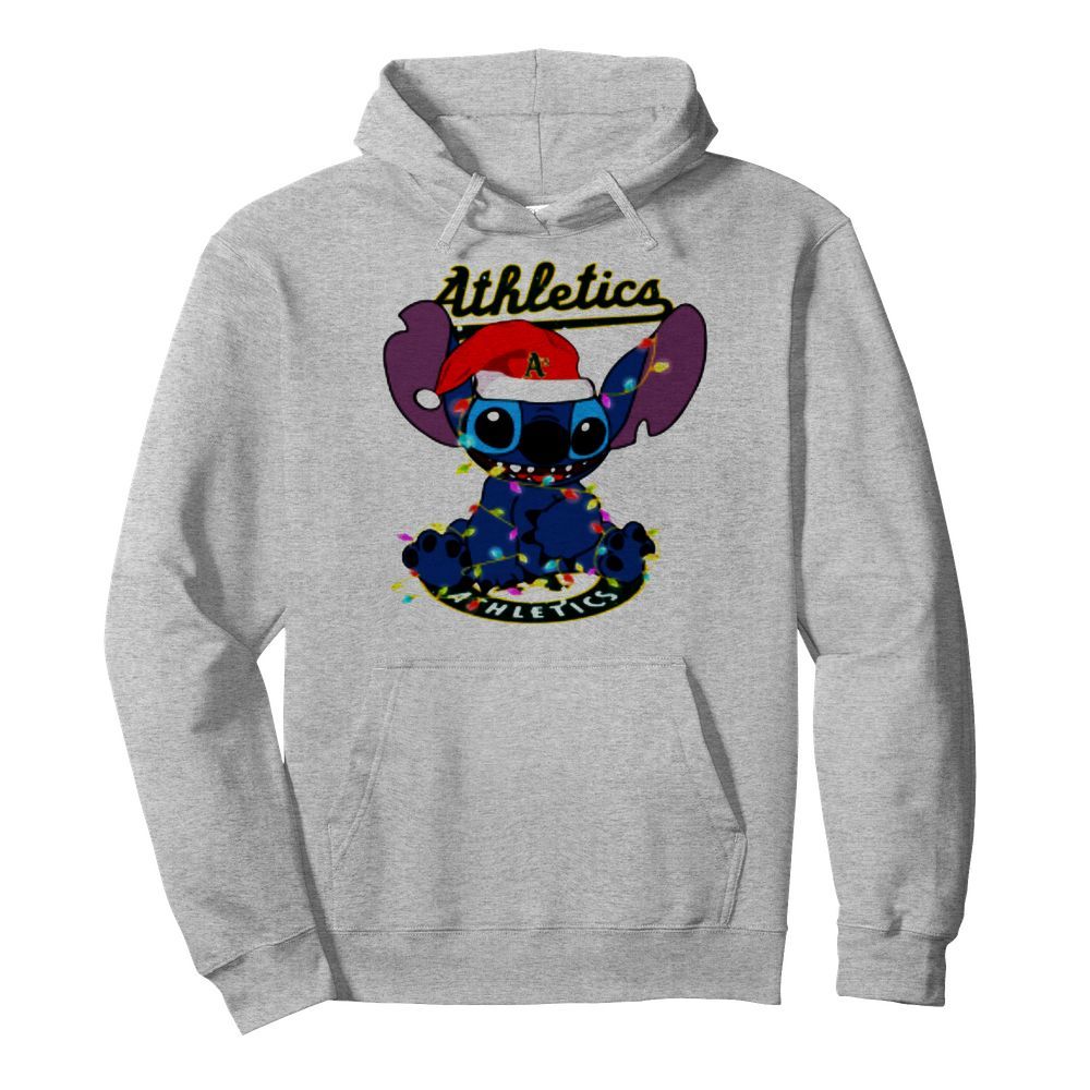 Oakland Athletics MLB noel stitch Baseball Christmas  Unisex Hoodie