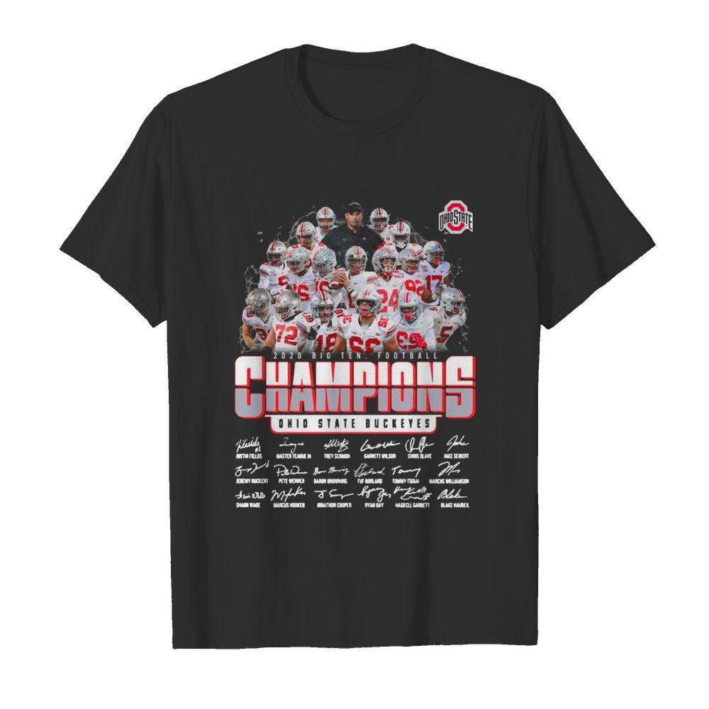 Ohio State Buckeyes 2020 Big Ten Football Champions Signatures shirt