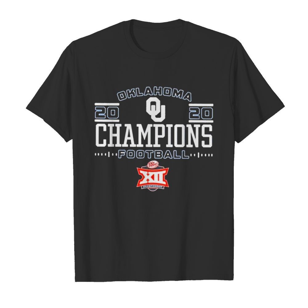 Oklahoma Sooners 2020 Big 12 Football Champions  Classic Men's T-shirt