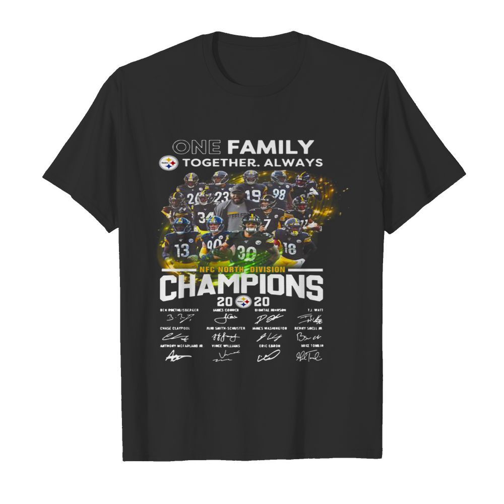 One Family Pittsburgh Steelers Together Always Nfc North Division Champions Signatures shirt